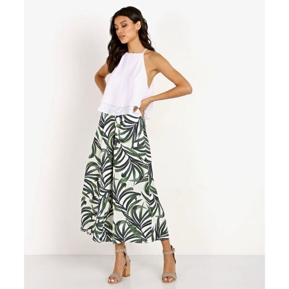 Show Me Your Mumu Gracias Gaucho Pant Peruvian Palm Breeze Cropped Wide Leg XS - Picture 1 of 12